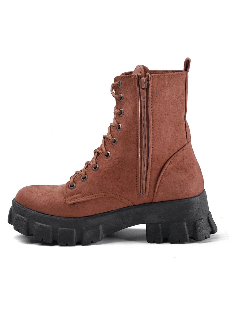 Run  High Quality Suede Half Pot With Zipper-HAVAN - Image 4