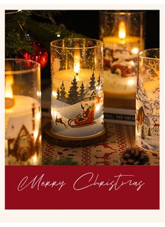 Garlo Christmas LED glass flameless candle with remote control and timer, candle warm color flashing light suitable for holiday home party decoration  - Image 3
