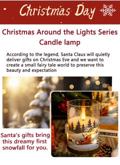 Garlo Christmas LED glass flameless candle with remote control and timer, candle warm color flashing light suitable for holiday home party decoration  - Image 2