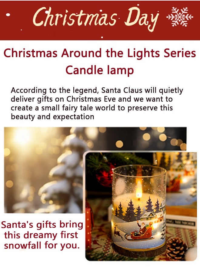 Garlo Christmas LED glass flameless candle with remote control and timer, candle warm color flashing light suitable for holiday home party decoration  - Image 2