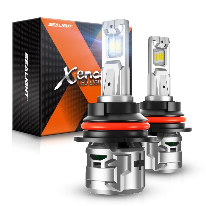SEALIGHT 30000LM Brightness 9007 Bulb, 6500K Non-Polarity 9007 Fog Light, 60000Hrs Long Lifespan with 15000RPM Cooling Fan, Plug and Play, IP68 Waterproof, Pack of 2 - Image 1