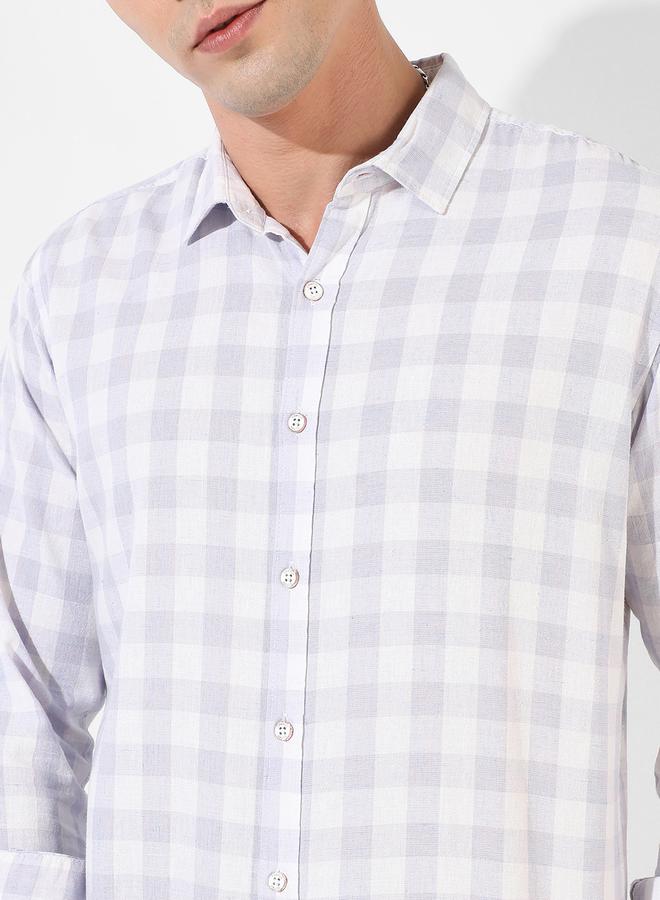Campus Sutra Campus Sutra Gingham Checked Button-Down Casual Shirt  - Image 2