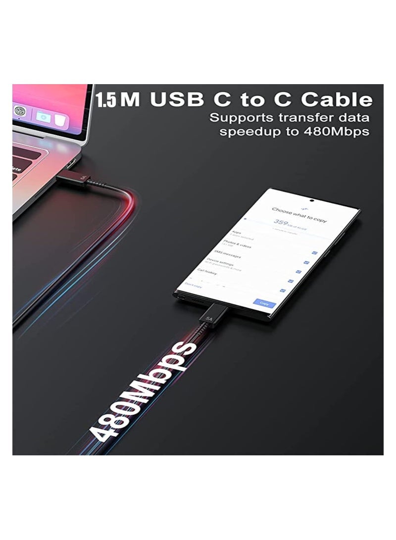 HL-Tech PD 45W Super Fast Charger USB-C Power Adapter With USB C Charging Cable for Samsung Galaxy S25 Ultra, S24 Ultra, S23 Ultra, S22 Ultra, A16, A15, A55 Black - Image 4