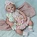 KSBD Realistic Reborn Baby Dolls 18 Inch Lifelike Newborn Real Life Baby Dolls Girl with Soft Weighted Body Real Baby Doll Gift Set for Kids Age 3Dress - Image 3
