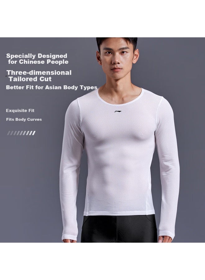 Li-Ning Li-ning Men's Quick-dry Breathable Long Sleeve Base Layer Cycling Innerwear High Elasticity Bike Sweatshirt - Image 2