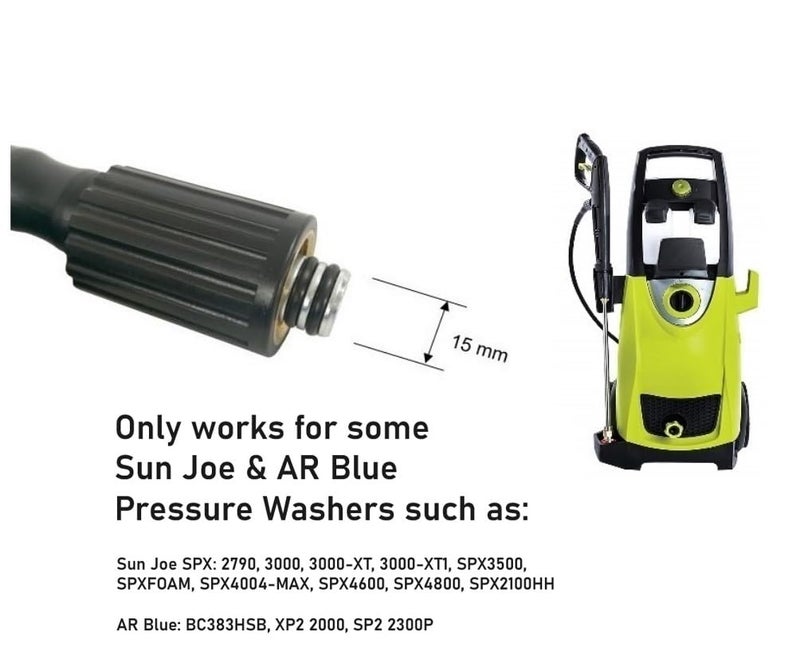 Vortxx Heavy Duty 1/4" x 25FT Pressure Washer Extension Hose for Sun Joe SPX-3000, SPX-25HD, M22-15mm, 3200 PSI Steel Wire Braided & Synthetic Rubber Jacket, Kink Resistant - Image 2