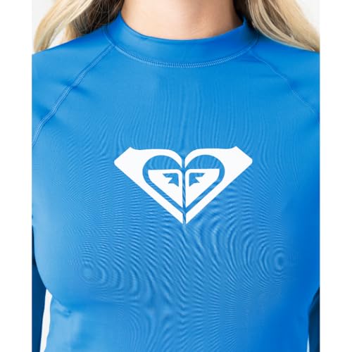 Roxy Women's Standard Rashguard – UPF 50+, Compression Fit, Surf, Hiking, Volley, Workout, Yoga, Quick-Dry Swim Shirt, Peacock Blue Exc, Large - Image 2