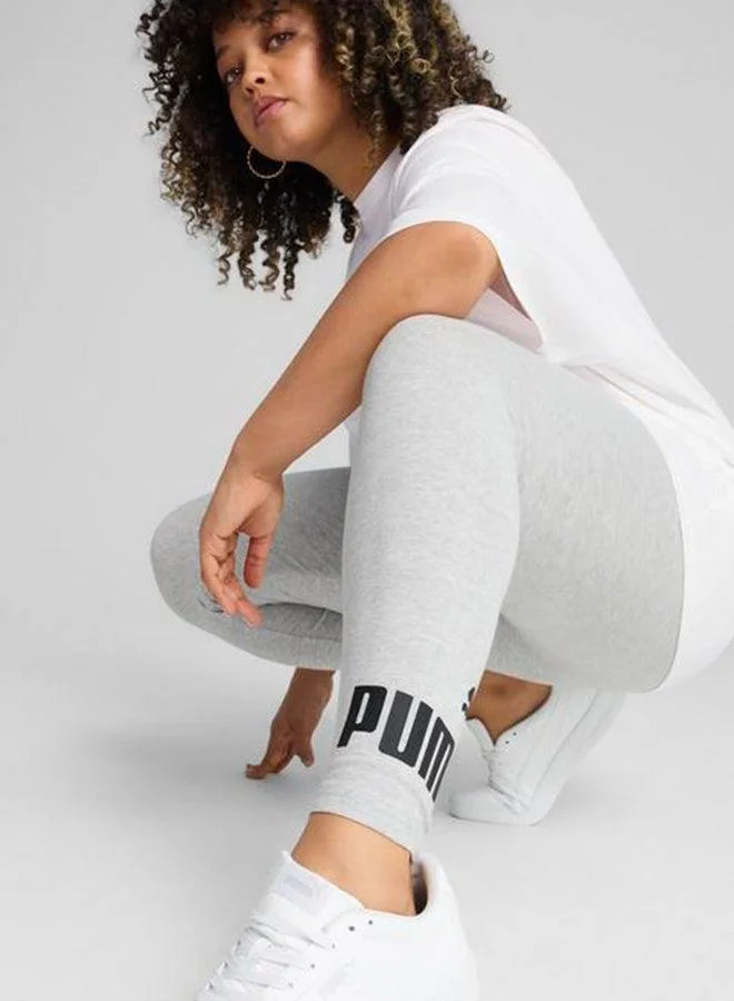 Puma grey Essential Logo Leggings for Women | Best Price UAE