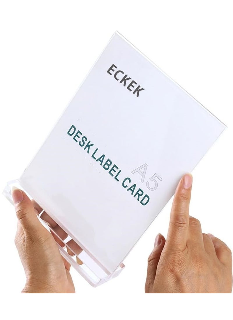 Eckek Eckek  2 Pack Acrylic Sign Holder Menu Displays Double Sided Sign Stand A4/A5/A6 Clear  - Image 3