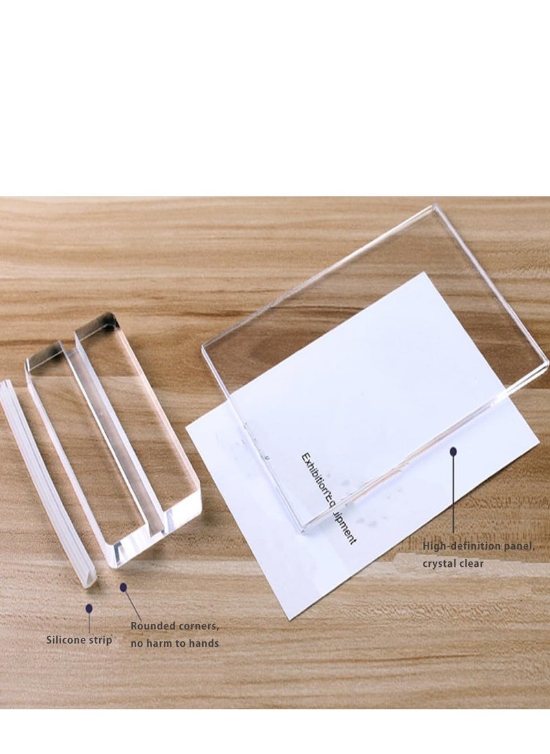 Eckek Eckek  2 Pack Acrylic Sign Holder Menu Displays Double Sided Sign Stand A4/A5/A6 Clear  - Image 4