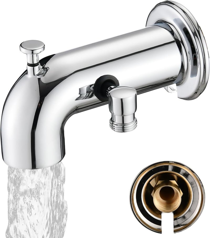 LOCALAND Tub Spout with Diverter, Bathtub Spout for Hand Shower,Chrome Plated - Image 1