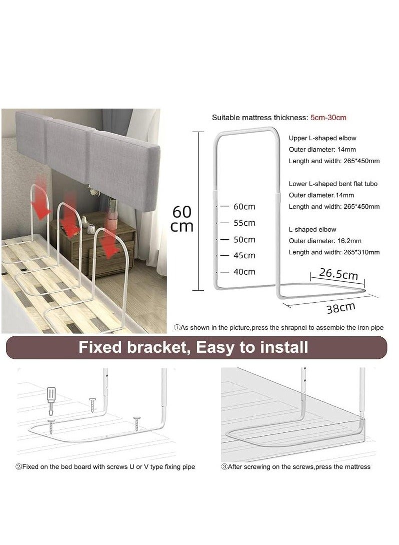 Golden Bed rails for toddler, bed rail guard for kids,upgrade reinforced safety soft fence protector,height adjustable bed guard rail,bed safety barrier protection,Punch free (50x28cm, pink-1pcs) - Image 3