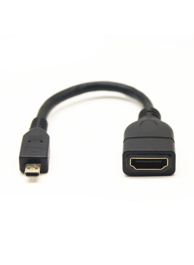 Micro HDMI To HDMI Elbow Short Line Micro HDMI Revolution HDMI Female Up And Down Bend Left And Right Bend 0.15M-Color:Hd Female To Straight Head-Line Length:0.15M - Image 1
