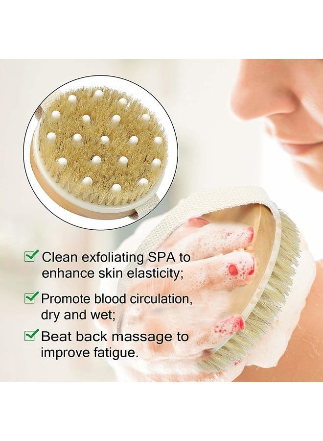 MoonBrush Full Set Shower Brush Kits for Men Women, Body Scrub Brush Silicone Back Body Brush Wash Face Brush Shower Caps All-Round Skin Massage Cleansing Improve Blood Circulation - Image 5