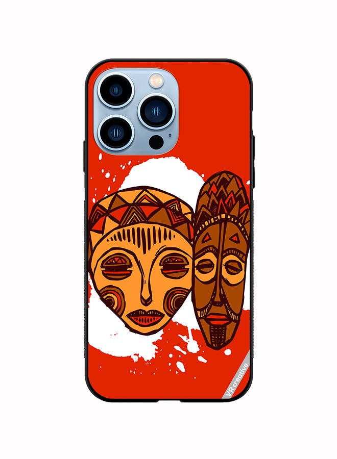 VR CREATIVE Protective Case Cover For Apple iPhone 13 Pro African Masks Design Multicolour - Image 1