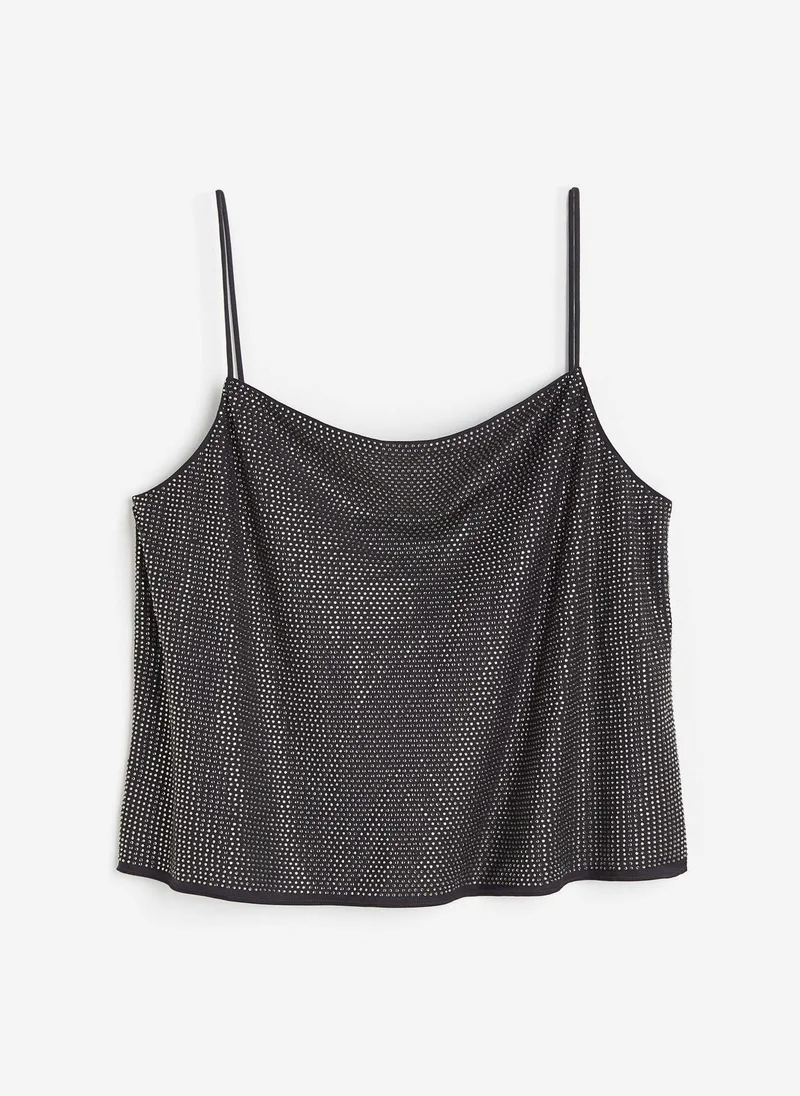 H&M Rhinestone Embellished Strappy Top