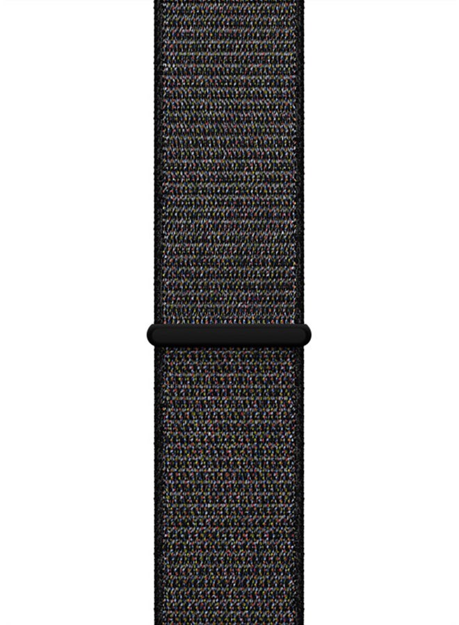 Woven Nylon Sport Loop Strap For Apple Watch 42mm Black - Image 1