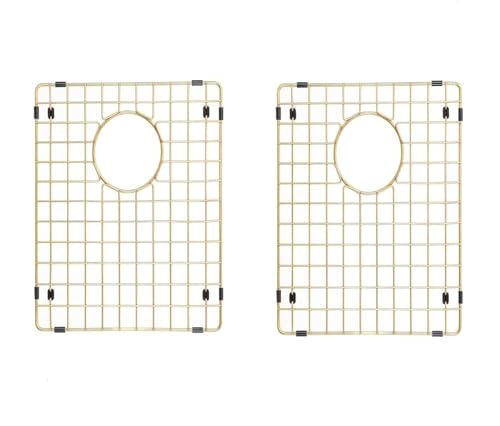 Starstar 5050 Double Bowl Kitchen Sink Bottom Two Grids Matte Gold 304 Stainless Steel 17 x 14 - Image 1