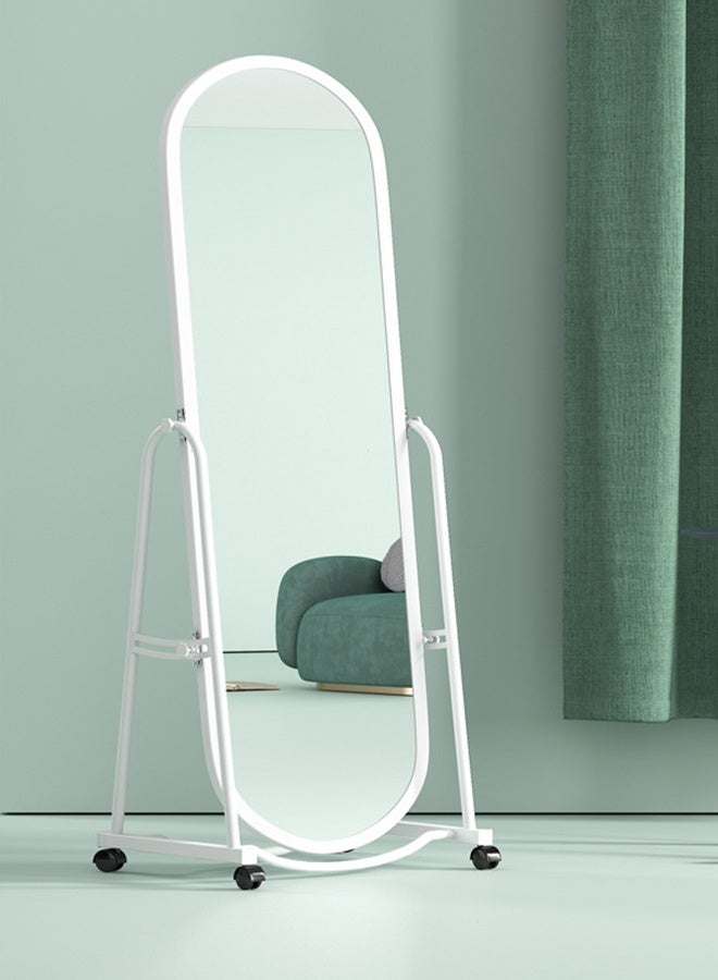 Taimi Elegant Mirror 160x31cm - Decorative Mirror with Strong White Stand - Dressing Mirror with 4 wheels for easy movement  - Image 3