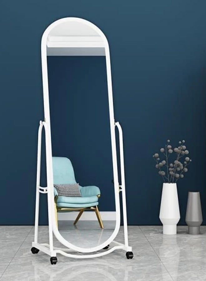 Taimi Elegant Mirror 160x31cm - Decorative Mirror with Strong White Stand - Dressing Mirror with 4 wheels for easy movement  - Image 2