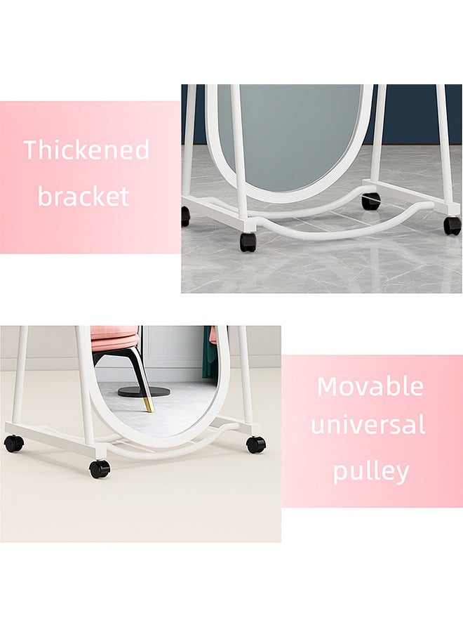 Taimi Elegant Mirror 160x31cm - Decorative Mirror with Strong White Stand - Dressing Mirror with 4 wheels for easy movement  - Image 4