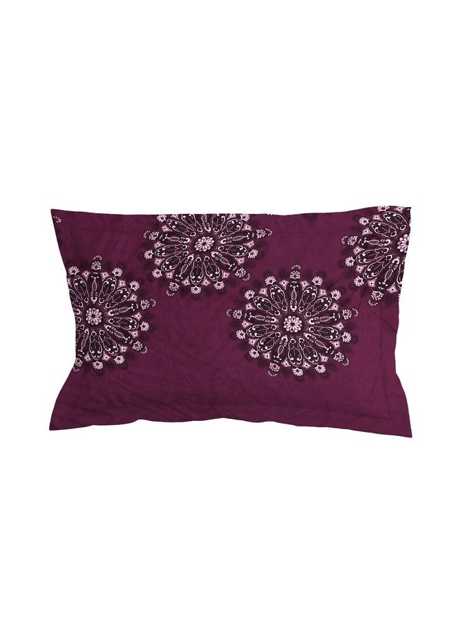 RD TREND® تقدم ملاءة سرير لسرير مفرد بولي قطن 210 TC، الحجم-60X90 بوصة (152X228 سم)، ملاءة سرير مفرد مع غطاء وسادة (18X28 بوصة) لون نبيذي - Image 3