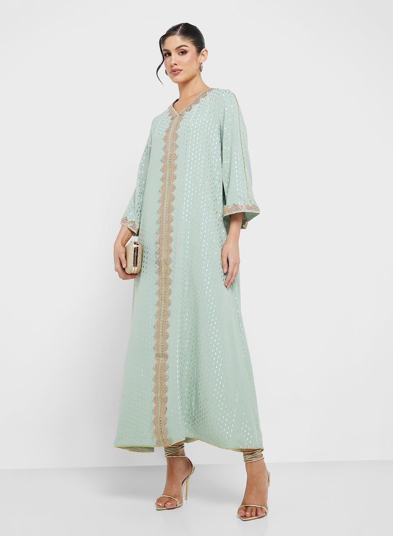 Khizana Embroidered Jalabiya - Image 1