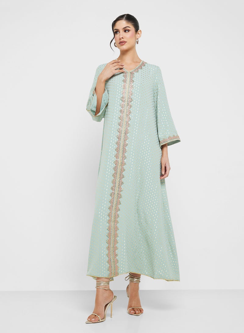 Khizana Embroidered Jalabiya - Image 4