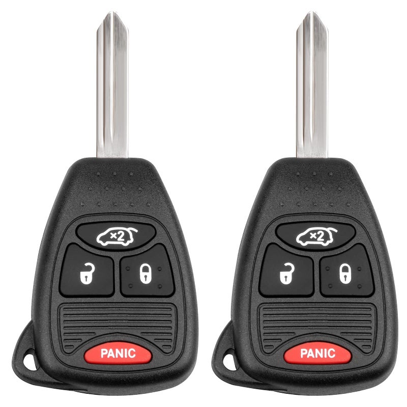 NPAUTO 2Pcs Key Fob Replacement for Dodge Ram Charger Durango 20042009 Chrysler 200 300 Jeep Commander Grand Cherokee Liberty 20082012  MoreKeyless Entry Remote Control Car Key Fobs OHT692427AA