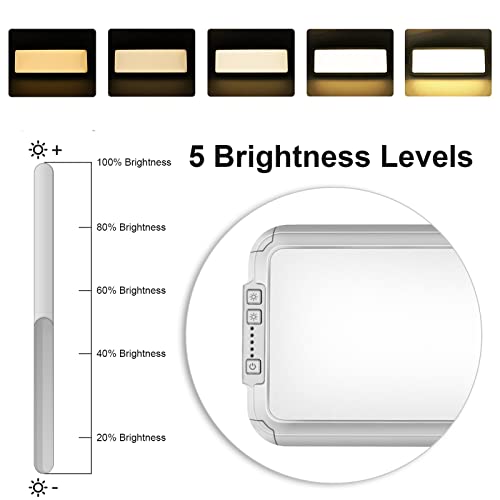 Miady RV LED Interior Light 1500 Lumen 16.5" x 6.3", Thin 12 Volt Ceiling Lights with 5 Levels of Dimming and 3 Color Temperature 3500-6500K Switches, for Car/Trailer/Camper/Boat, Pack of 2 (Silver) - Image 4