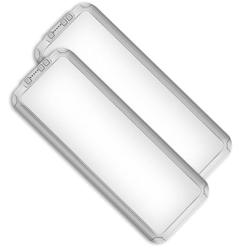 Miady RV LED Interior Light 1500 Lumen 16.5" x 6.3", Thin 12 Volt Ceiling Lights with 5 Levels of Dimming and 3 Color Temperature 3500-6500K Switches, for Car/Trailer/Camper/Boat, Pack of 2 (Silver) - Image 1