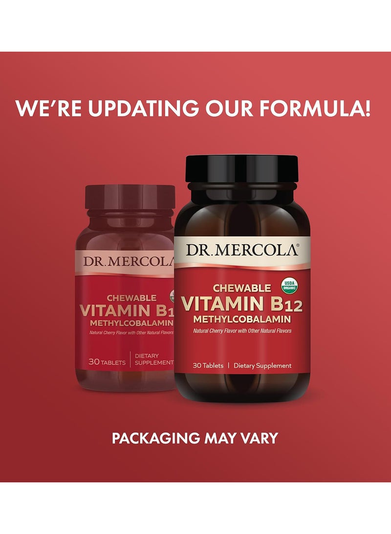 دكتور ميركولا فيتامين ب12 قابل للمضغ، 30 قرصًا، 30 حصة - Image 3