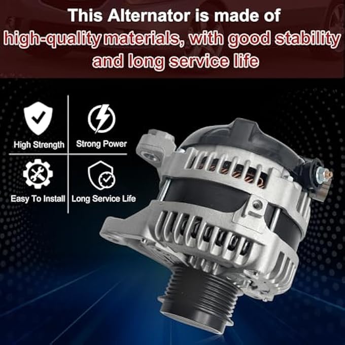 Hsbhlsnx 11516N Alternator Compatible with Toyota Camry L4 2.5L 2010-2011 104210-2650 27060-0V060 27060-36050 90295768 - Image 3