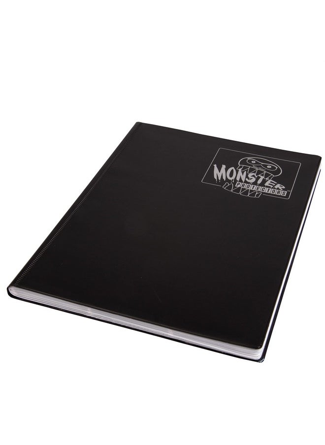 Monster Protectors Monster 9 Pocket Binderside Loading Trading Card Album Matte Black W/White Pages Holds 360 Standard Size Tcgs Works With Yugioh Magic The Gathering Pokémon & Sports Cardssafe & Secure Storage  - Image 5