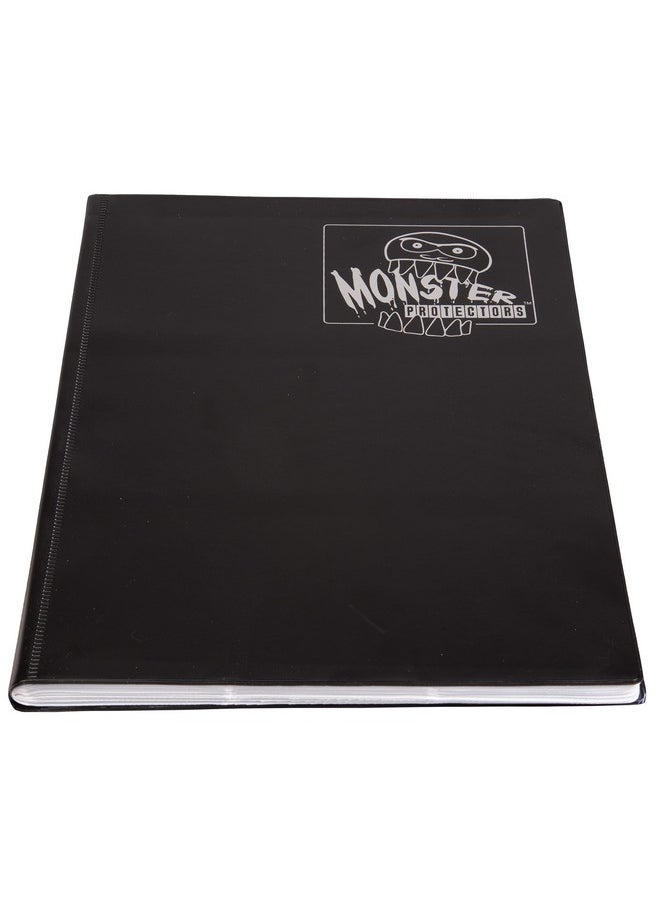 Monster Protectors Monster 9 Pocket Binderside Loading Trading Card Album Matte Black W/White Pages Holds 360 Standard Size Tcgs Works With Yugioh Magic The Gathering Pokémon & Sports Cardssafe & Secure Storage  - Image 4