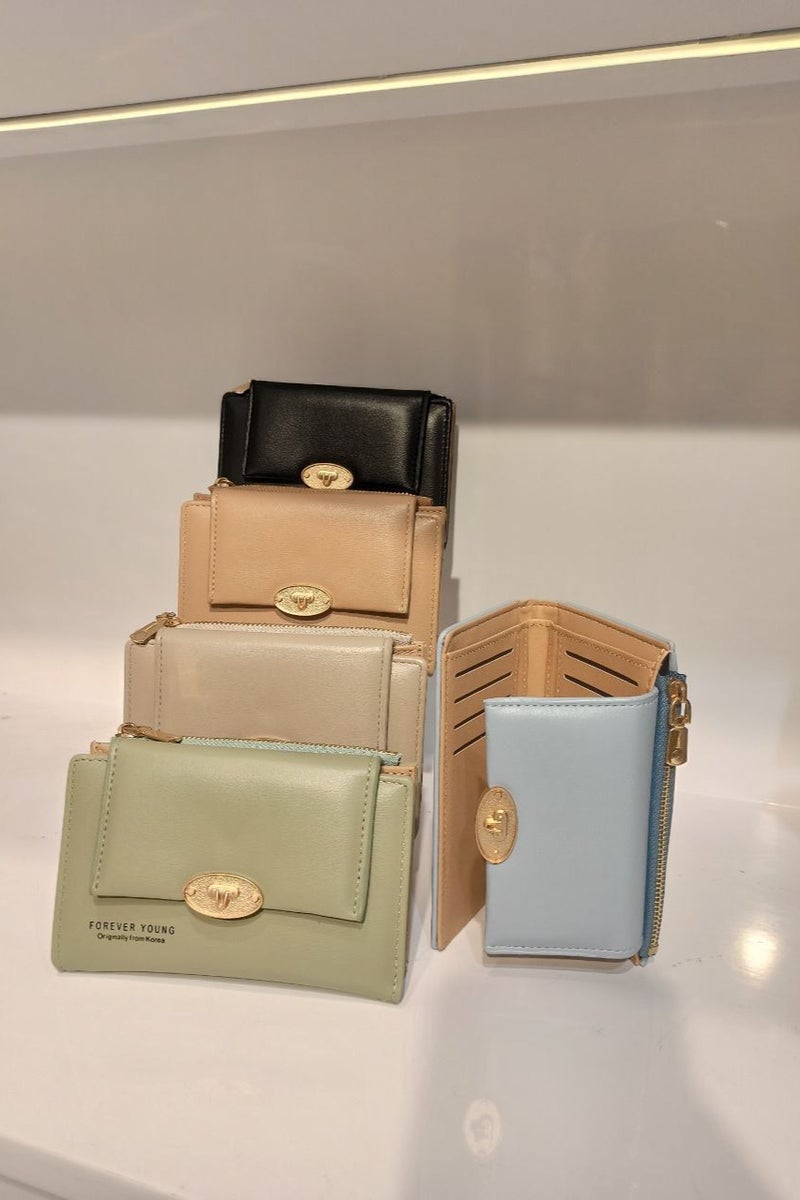 فورإيفر يونج محفظة وكراته الجلدية الصناعية بكبسولة كروت داخلية