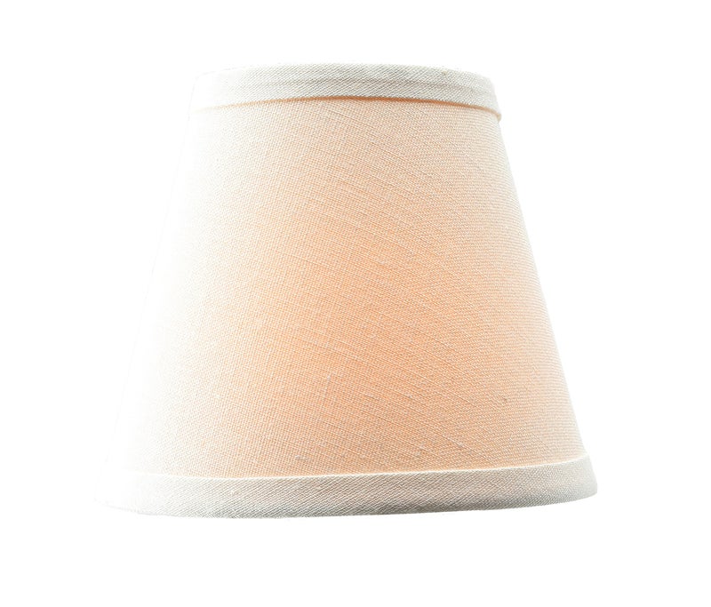 Eurus Home Small Lamp Shade Set of 6 Chandelier Shades 3" X 6" X 5" White Linen Lampshade Clip-On Bulb - Image 5