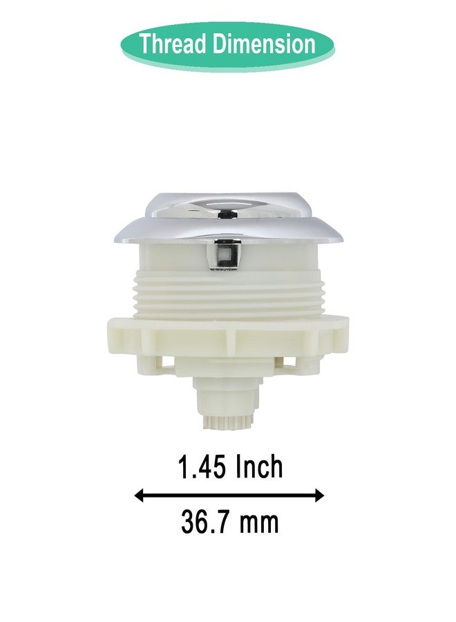 Prem's صمام دفع بريم، زر دفع مزدوج لتدفق خزان مياه المرحاض، صنبور دفع دائري قابل للاستبدال، صنبور تدفق المرحاض (1.45 بوصة (36.7 مم)) - Image 4