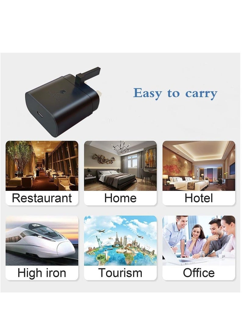 MUNTAQI 45W Super Fast Charger UK Plug for Samsung Galaxy S23Ultra,S23+,S23,S22Ultra,S22+,S22,S21Ultra,S21+,S21,S20,A33,A50,A51,A52,A53,A54,A71,A72,M33,Tab A8,S8,A7, Ultra S8 USB C Wall Charging Cable adapter - Image 4