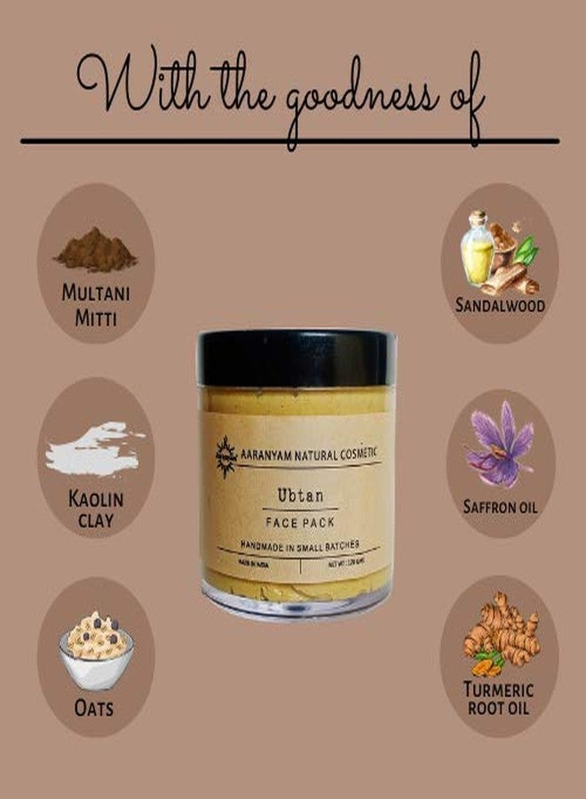 Aaranyam Ubtan Organic face pack-for extra dry skin | fairness, Tanning & Glowing Skin with Saffron, Turmeric For Women - Men 120 g - Image 1