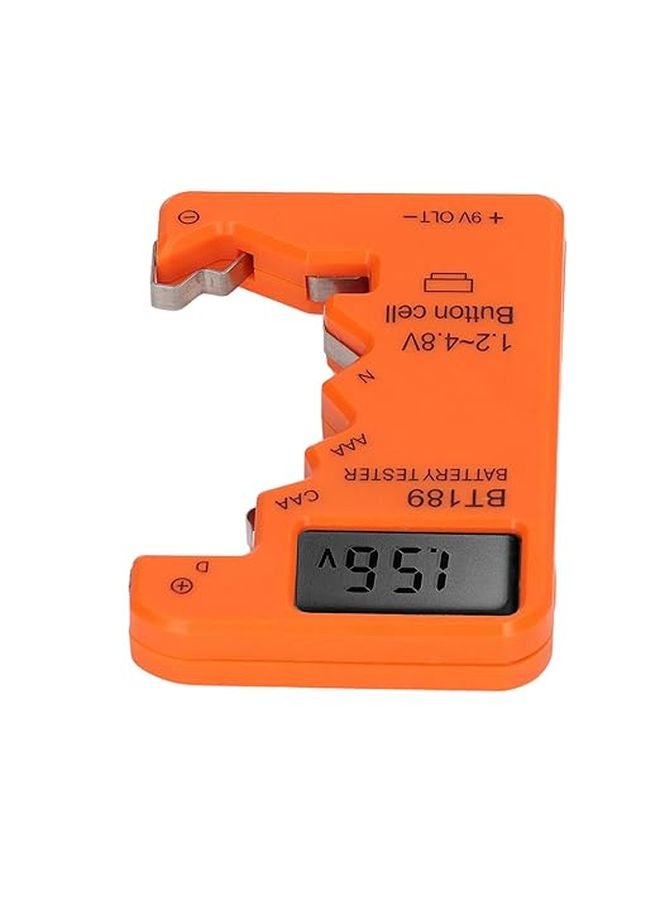 اختبار سعة البطارية الرقمي لبطاريات AA وAAA و6F22 و9V و1.5V باللون البرتقالي - Image 1