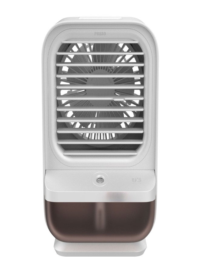 Portable Air Conditioner Fan Cooling Air Cooler Humidifier Aroma Diffuser 200mL Space Cooler with 3 Wind Speeds Night Light USB Air Cooler Fan for Home Office - Image 1