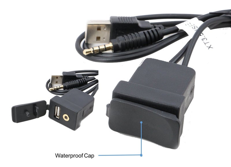 Xtenzi USB and 3.5mm A/V Rectangle Panel Jack Extension Cable Compatible with Select Toyota, Honda Models - Image 5