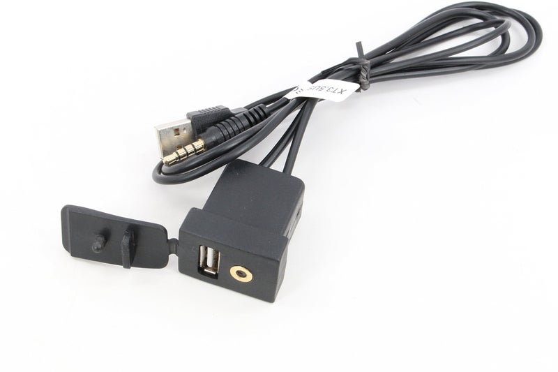 Xtenzi USB and 3.5mm A/V Rectangle Panel Jack Extension Cable Compatible with Select Toyota, Honda Models - Image 1