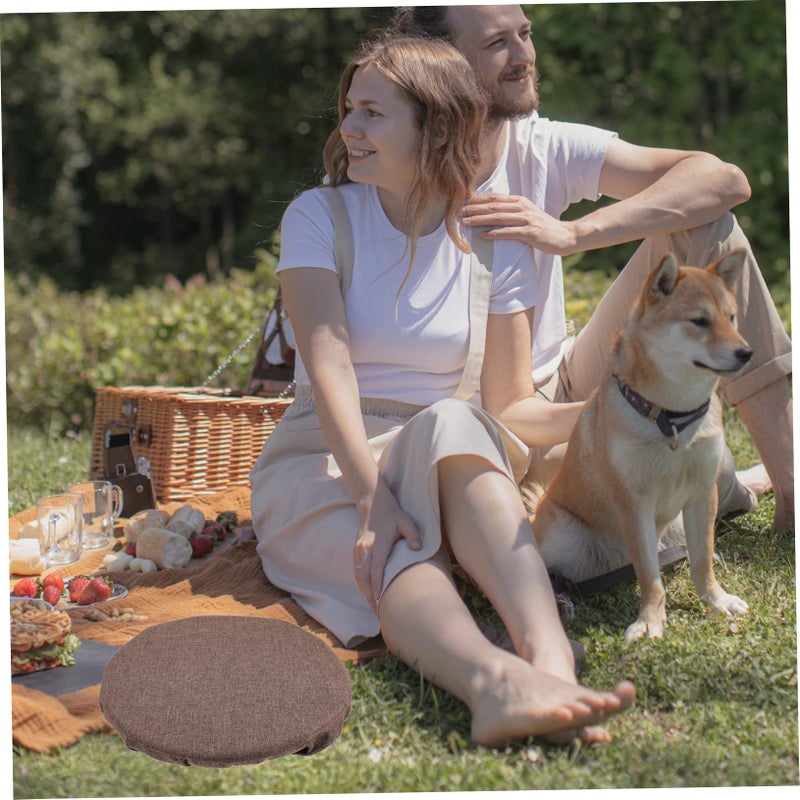 Coffee Telescoping Stool with Padded Seat Cushion for Camping and Outdoor Use - Image 4