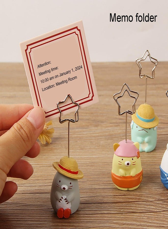 Fsocpen 4Pcs,Cute Table Number Holders,Memo Clips Holder,Place Card Holder,Picture Holders with Clips,Home and Office Decoration - Image 4