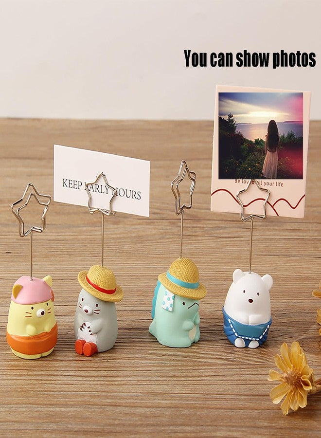 Fsocpen 4Pcs,Cute Table Number Holders,Memo Clips Holder,Place Card Holder,Picture Holders with Clips,Home and Office Decoration - Image 3