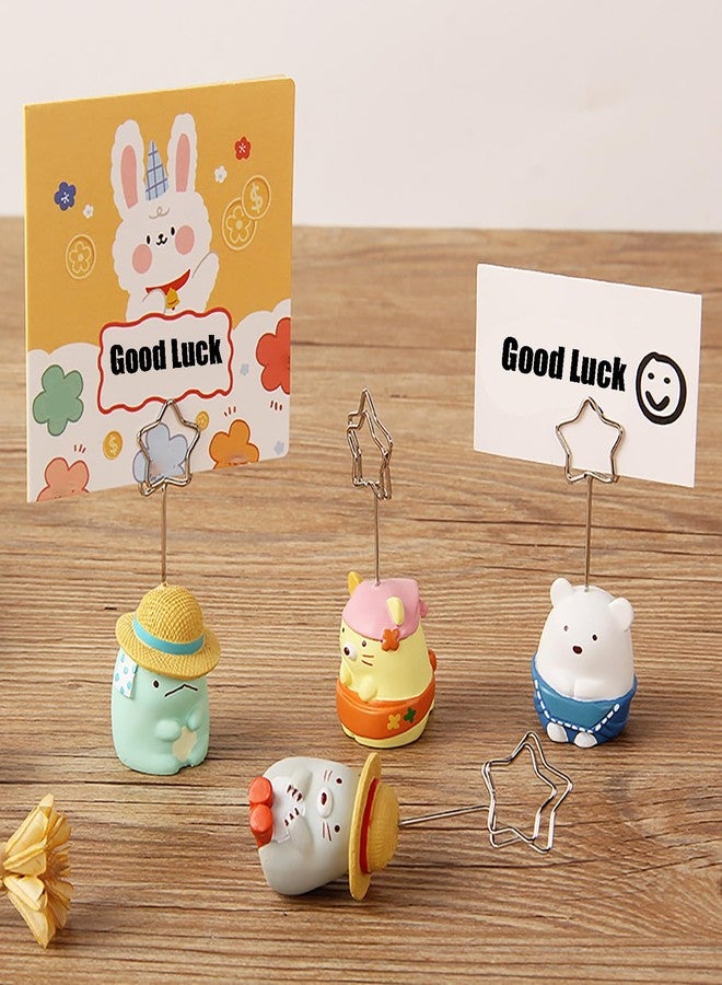 Fsocpen 4Pcs,Cute Table Number Holders,Memo Clips Holder,Place Card Holder,Picture Holders with Clips,Home and Office Decoration - Image 5