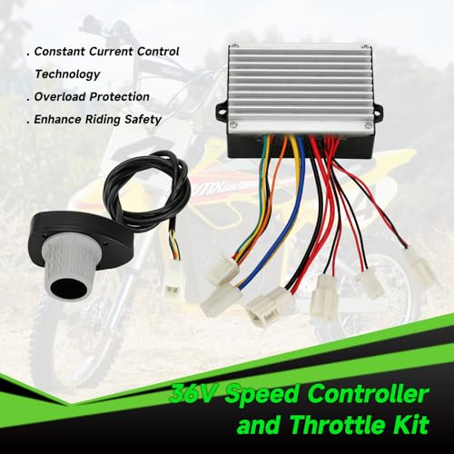 XIKOBY 36V Controller and Throttle Compatible with Razor MX500 MX650 Dirt Bike, Control Module and Twist Throttle Handlebar Grips Replacement for Razor SX500 Electric Dirt Rocket Quad EcoSmart Parts - Image 2