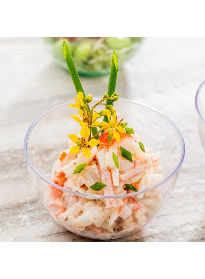 Restaurantware 4 Ounce Mini Bodega Cups, 100 Round Small Appetizer Cups - Lids Sold Separately, Heavy-Duty, Clear Plastic Parfait Cups, Serve Mousse, Puddings, Or Samples, For Weddings Or Parties - Image 3